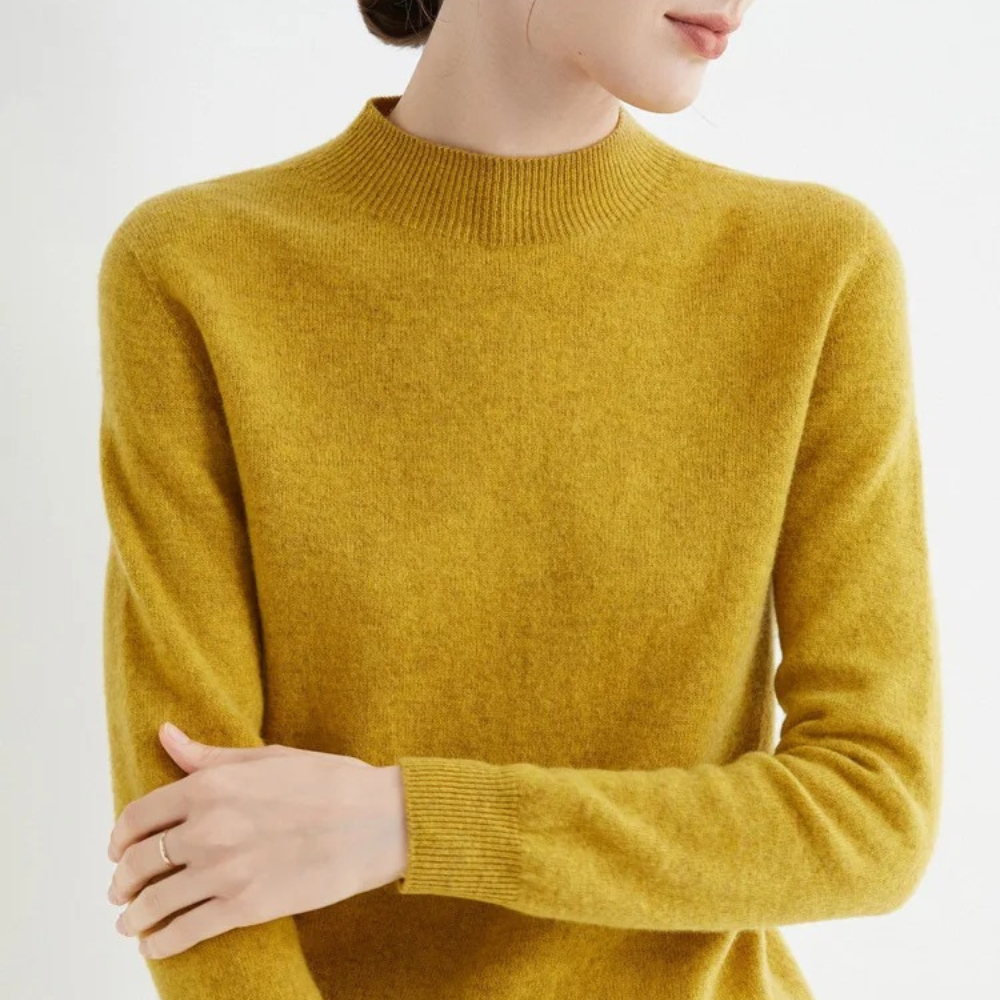 Fine Knit High Neck Sweater
