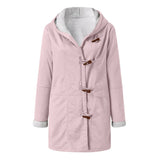 Hooded Sherpa-Lined Duffle Coat with Toggle Front