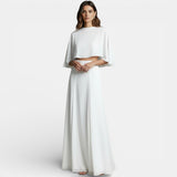 Cape Sleeve Top with Maxi Skirt Two-Piece Set