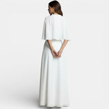 Cape Sleeve Top with Maxi Skirt Two-Piece Set