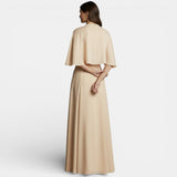 Cape Sleeve Top with Maxi Skirt Two-Piece Set