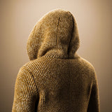 Hooded Long Cardigan with Toggle Front and Side Pockets