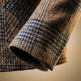 Plaid Blazer with Button Front and Patch Pockets
