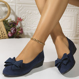 Bow Detail Ballet Flats with Round Toe