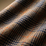 Plaid Blazer with Button Front and Patch Pockets