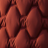 Long Hooded Puffer Coat with Quilted Pattern and Cinched Waist