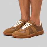 Low-Top Sneakers with Color Block and Round Toe