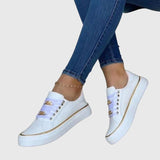 Chain-Lace Sneakers with Platform Sole