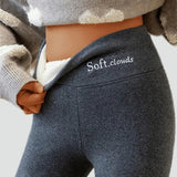 High-Waisted Fleece-Lined Tapered Leggings