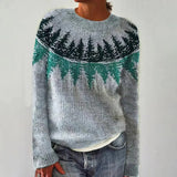 Multicolor Knit Sweater with Crew Neck