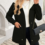 Parka Jacket with Sherpa Fleece Hood and Drawstring Waist