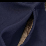 Faux Fur Lined Hooded Jacket with Zip Front and Patch Pockets