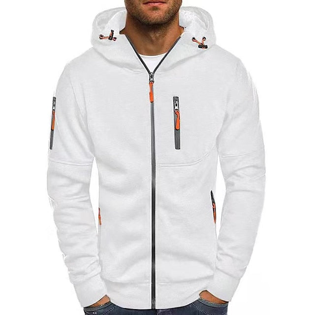 Full-Zip Hoodie with Zippered Pockets