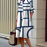 Collared Button-Front Midi Shirt Dress with Side Pockets