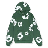 Women's Floral Print Tracksuit with Pullover Hoodie and Drawstring Jogger Pants