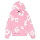 Women's Floral Print Tracksuit with Pullover Hoodie and Drawstring Jogger Pants