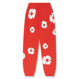 Women's Floral Print Tracksuit with Pullover Hoodie and Drawstring Jogger Pants