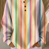Color Block Waffle Knit Sweater with Crew Neck