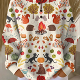 Color Block Waffle Knit Sweater with Crew Neck