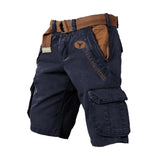 Men's Multi-Pocket Washed Cargo Shorts