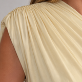 Maternity One-Shoulder Maxi Dress with Ruched Waist