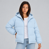 Oversized Cropped Puffer Jacket with Zip Front