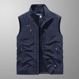 Men's Zip-Front Vest with Zipper Pockets