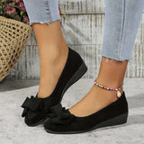 Bow Detail Ballet Flats with Round Toe