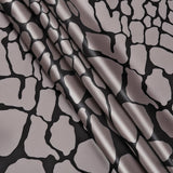 Button Front Snake Print Blouse with Point Collar