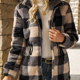 Fleece Jacket with Zip Front and Drawstring Waist