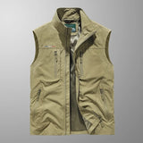 Men's Zip-Front Vest with Zipper Pockets