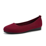 Knit Slip-On Flats with Round Toe