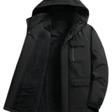 Fleece Hooded Jacket with Cargo Pockets