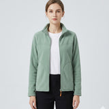 Fleece Zip-Front Jacket with Stand Collar