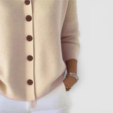Women's Knit Cardigan Sweater – Collared Button-Front Long Sleeve Style for Everyday Wear