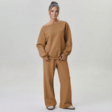 Wide-Leg Pants Set with One-Shoulder Top