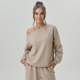 Wide-Leg Pants Set with One-Shoulder Top