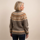 Turtleneck Sweater with Fair Isle Pattern
