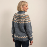 Turtleneck Sweater with Fair Isle Pattern