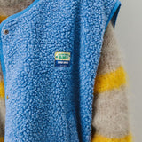 Women's Fleece Vest with Button Front Sleeveless Design and Textured Teddy Finish for Fall