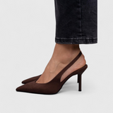 Pointed-Toe Slingback Pumps with Stiletto Heel
