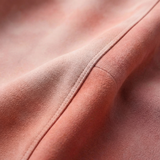 Suede Bomber Jacket with Shirt Collar