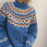 Turtleneck Sweater with Fair Isle Pattern