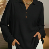 Color Block Waffle Knit Sweater with Crew Neck