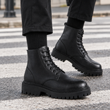 Platform Ankle Boots with Lug Sole