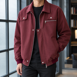 Zip-Front Bomber Jacket with Flap Pockets