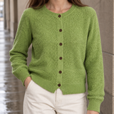 Textured Knit Cardigan with Button Front