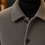 Collared Button-Front Jacket with Side Pockets