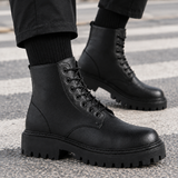 Platform Ankle Boots with Lug Sole