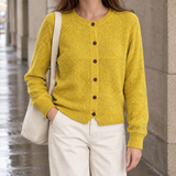 Textured Knit Cardigan with Button Front